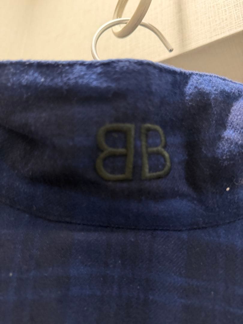 Balenciaga ブルーチェック フランネルジャケット 44 - メルカリ
