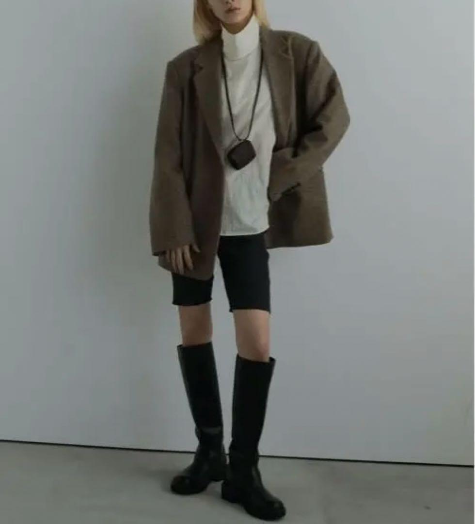 新品タグ付き⭐︎【anuke】Rib Biker Pants チャコールグレー38 - メルカリ