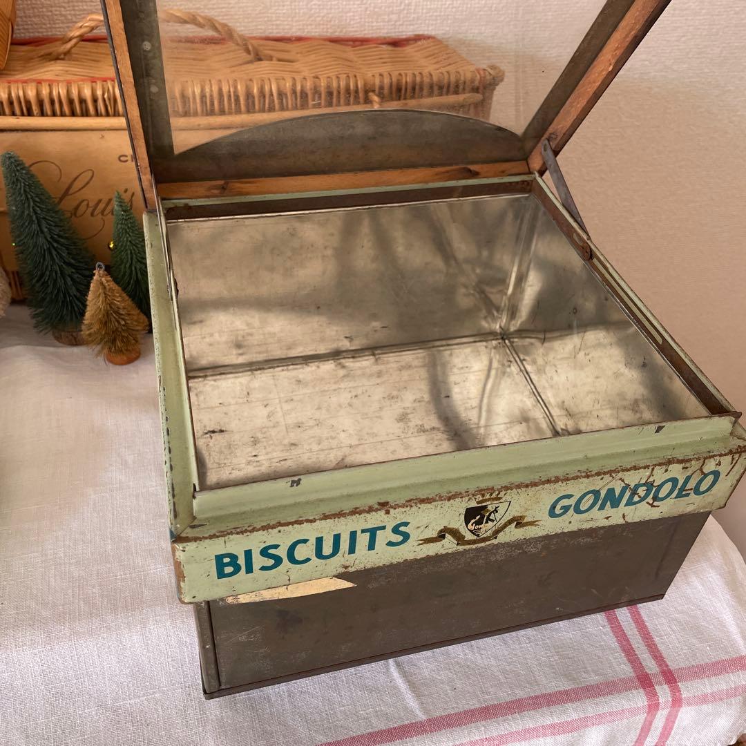 フランスヴィンテージ ゴンドーロ ディスプレイ ケース 蓋 ビスケット