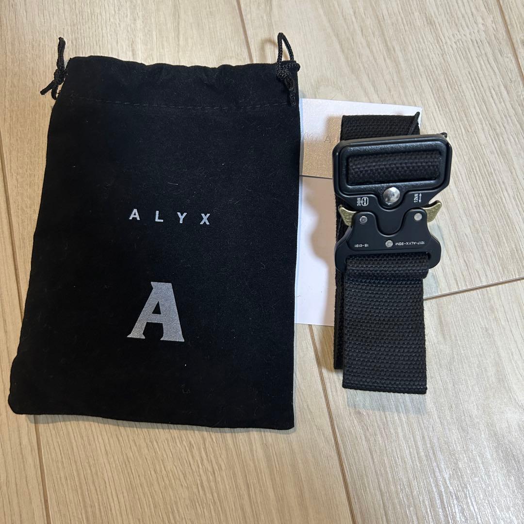 ALYX ブラック ナイロンベルト Black Silver 1017 ALYX 9SM Nylon Canvas Safety Buckle Belt Metal