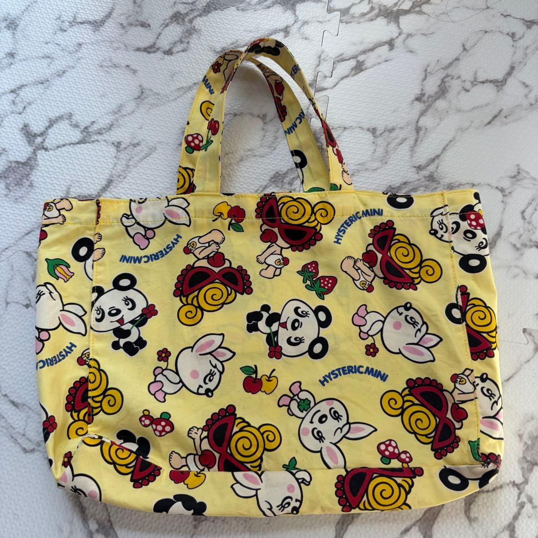 ヒスミニ LOVELY FRIENDS総柄横長トートバッグ - メルカリ