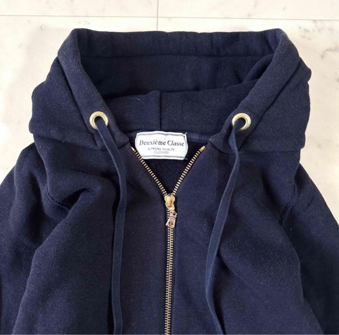 人気♪ドゥーズィエムクラス フーディーパーカー 紺色 ネイビー ダブル