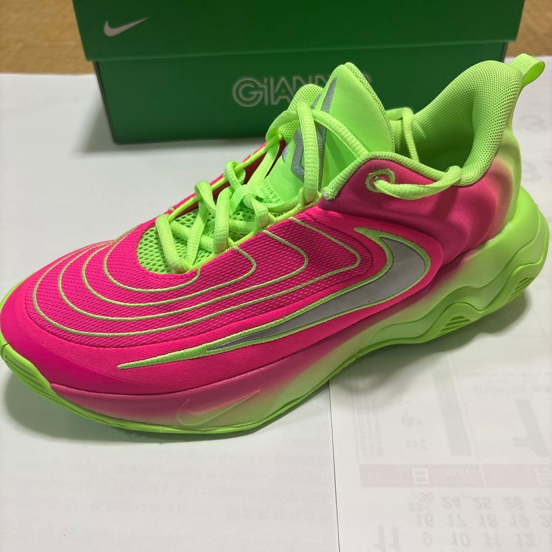 Nike バスケットボールシューズ ピンク/グリーン ヤニス 24cm - メルカリ