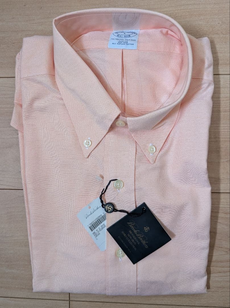 ブルックスブラザーズのボタンダウンシャツ★新品 サイズが合えはお買い得 コットン オックスフォード ピケビブフロント フレンチカフス