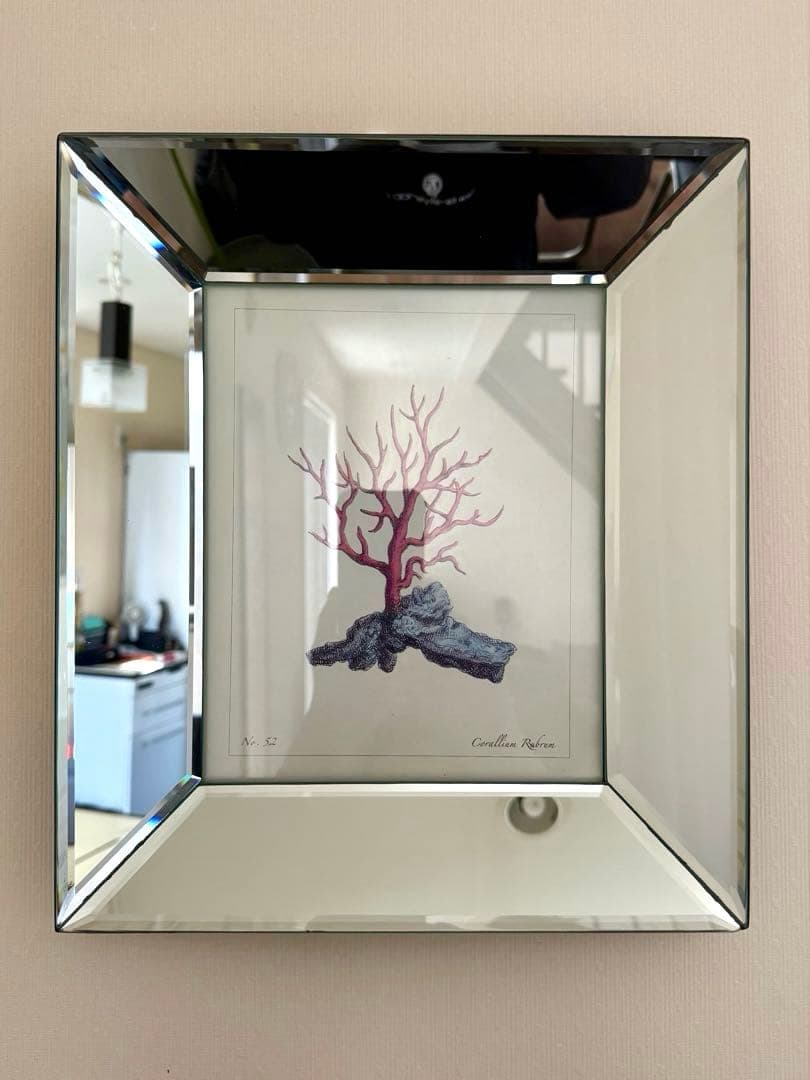 高級4面ミラーのフォトフレーム 額縁 四角形 赤いコーラル 高級4面ミラーのフォトフレーム 額縁 四角形 赤いコーラル - karlan