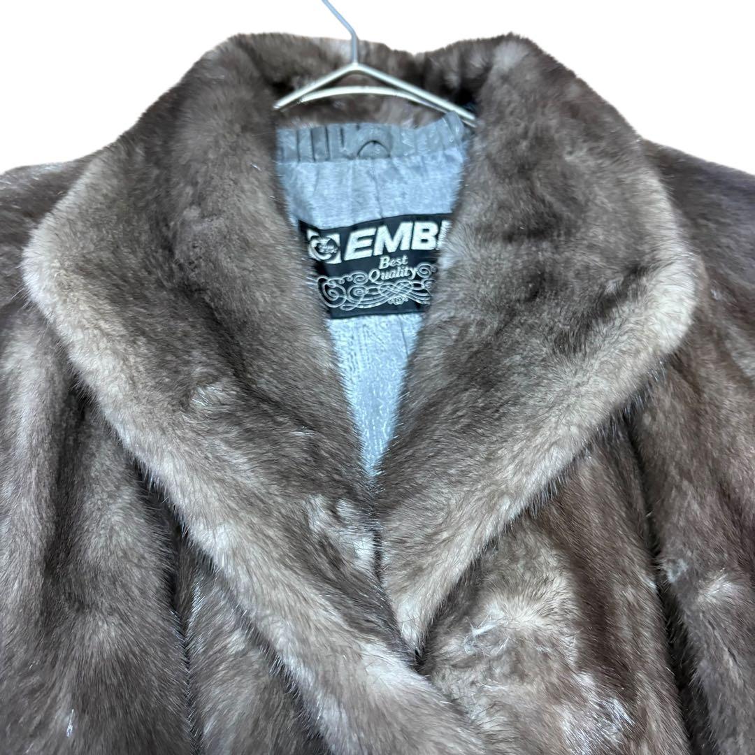 美品/EMBA/ブルーアイリス/ミンクファー/セミロングコート/15号 - メルカリ