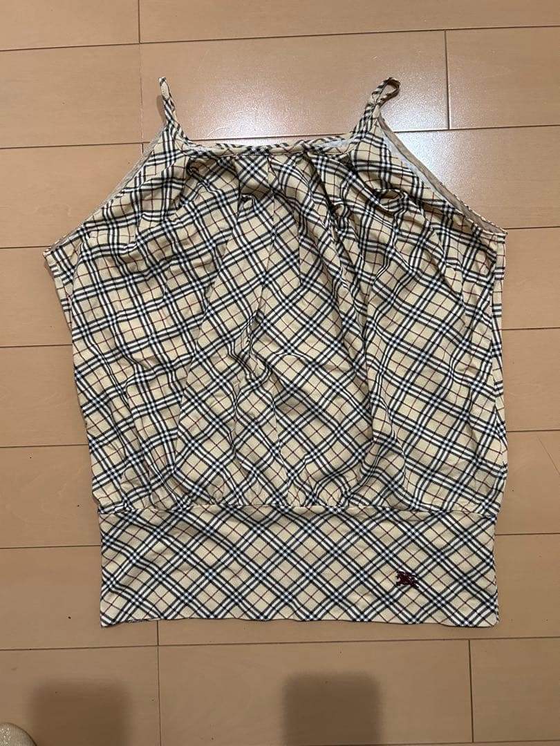 バーバリーブルーレーベル　チェック柄キャミソール 38 バーバリーブルーレーベル チェック柄キャミソール 38 BURBERRY BLUE
