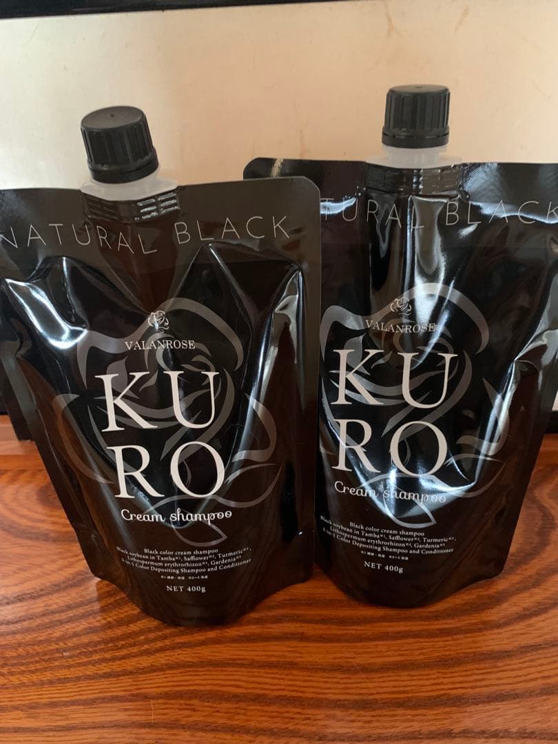 VALANROBS KURO Cream Shampoo 400g 2本セット Amazon.co.jp: VALANROSE KURO Cream Shampoo, 14.1 oz (400 g