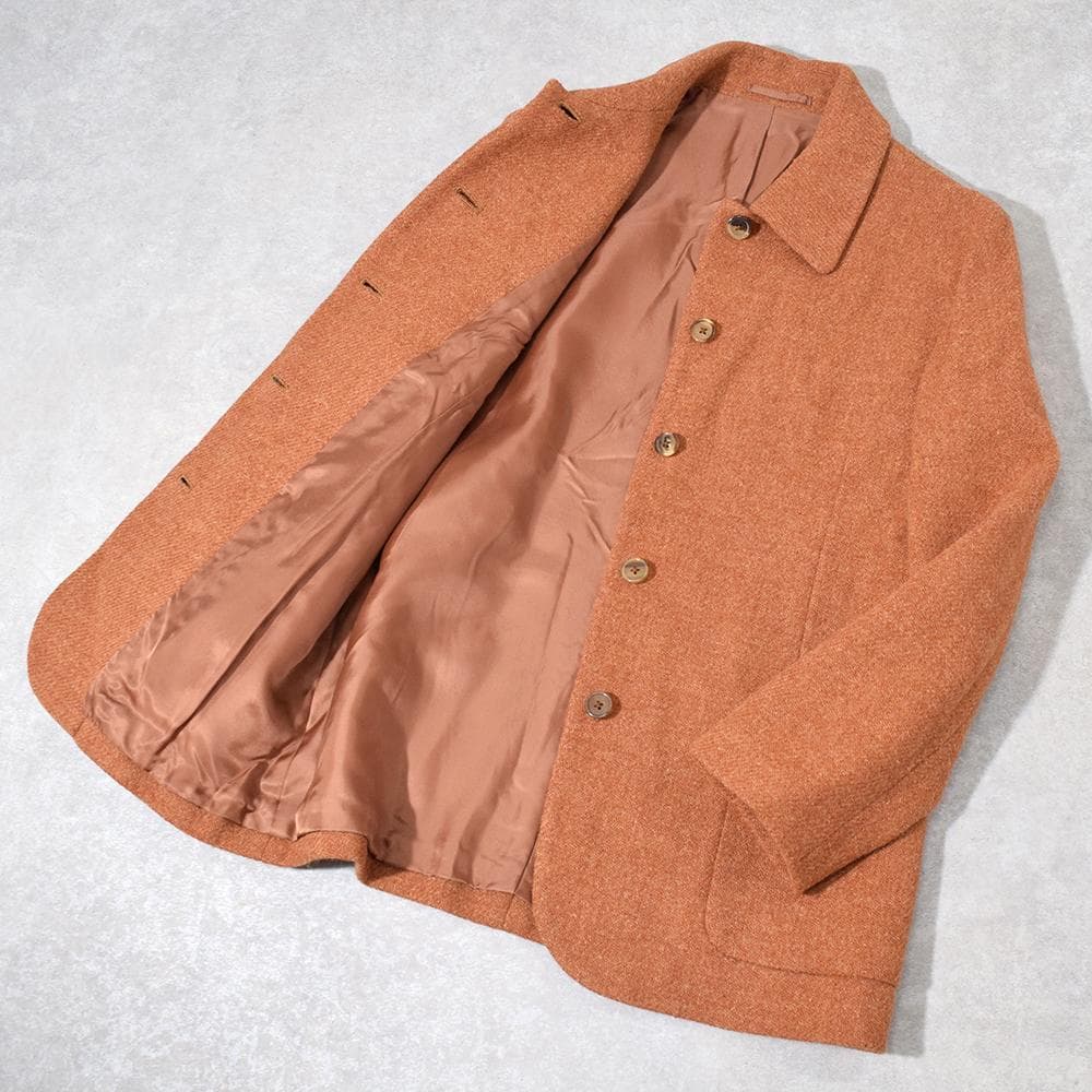 90s 初期 マーガレットハウエル × ハリスツイード ジャケット オレンジ