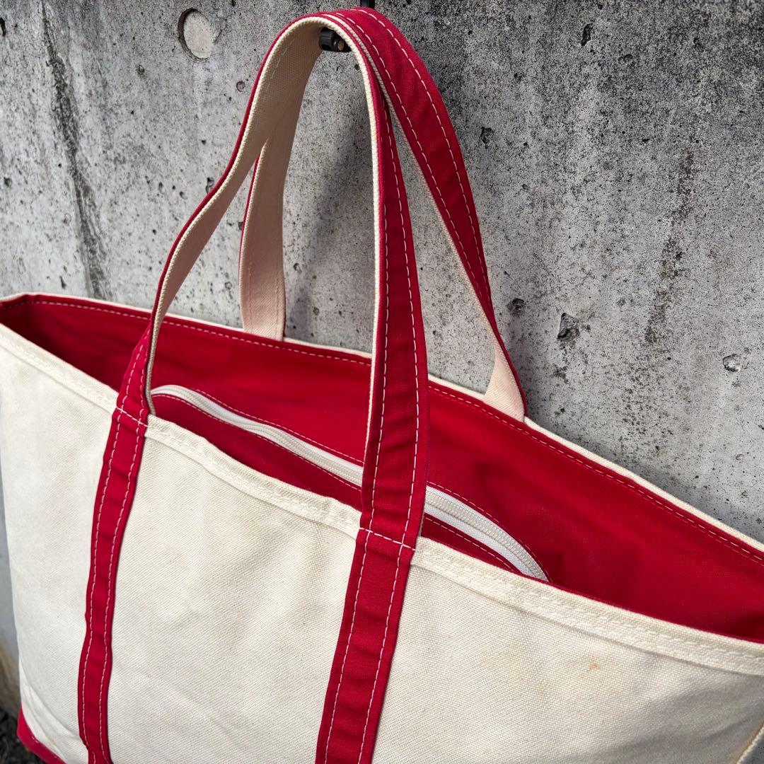old◎90s L.L.Bean ビーントート ジップトップ 赤 large