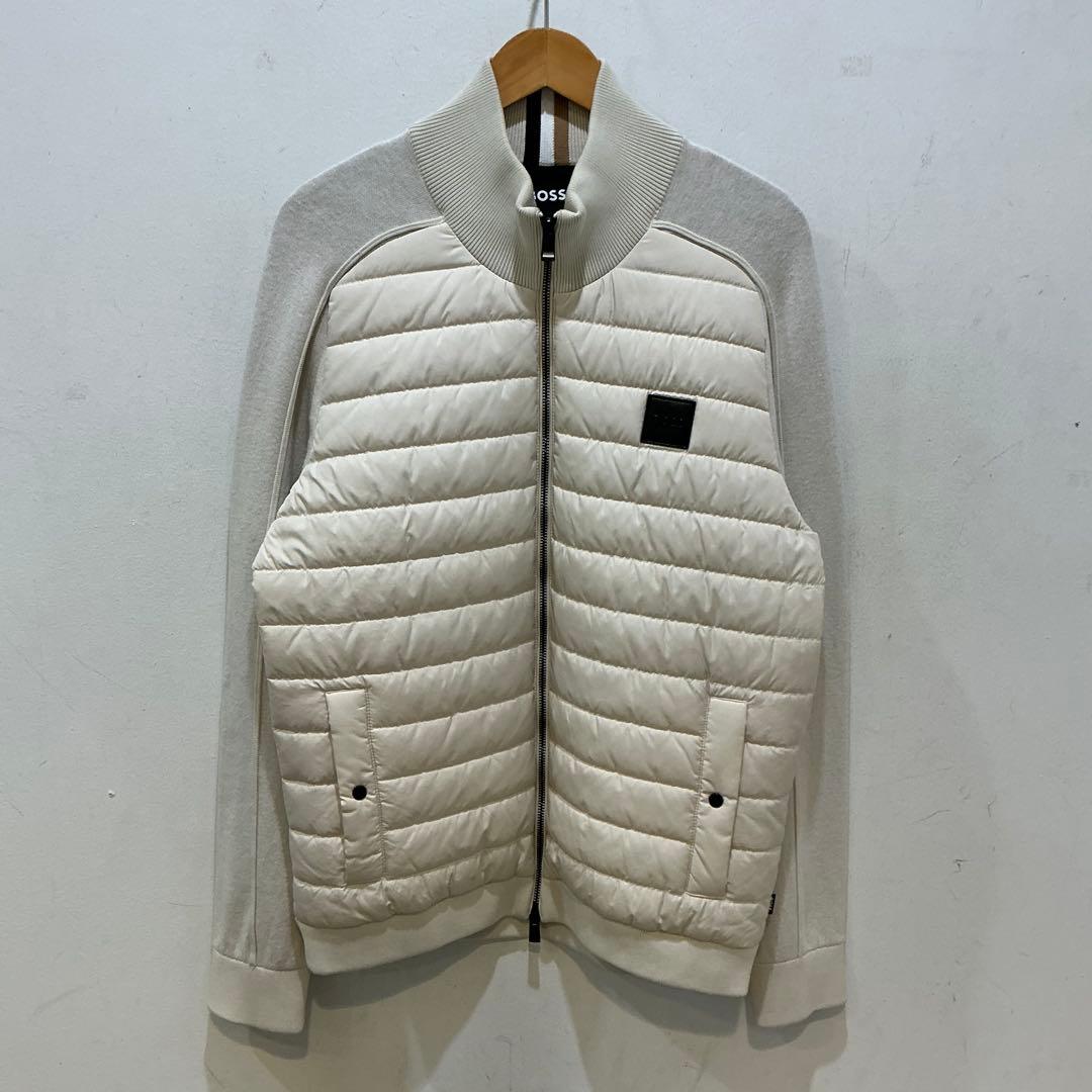 HUGO BOSS ミックスマテリアルジップアップジャケット - メルカリ