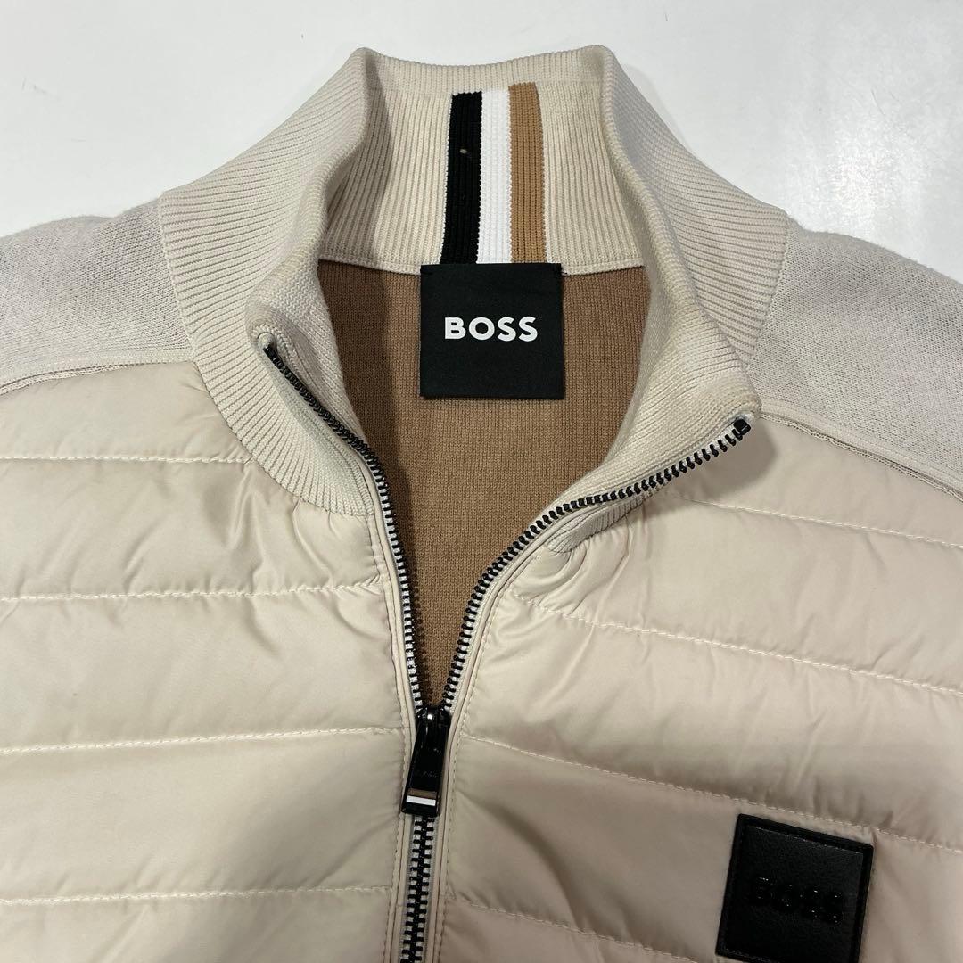 HUGO BOSS ミックスマテリアルジップアップジャケット - メルカリ