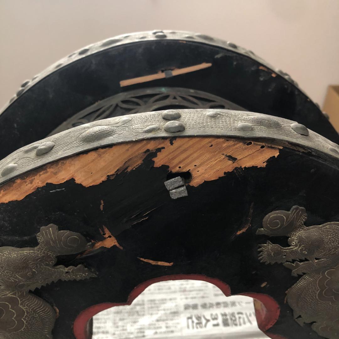 骨董】龍・鶴図飾金具付き 和鞍（馬鞍）馬具 部品取り #933