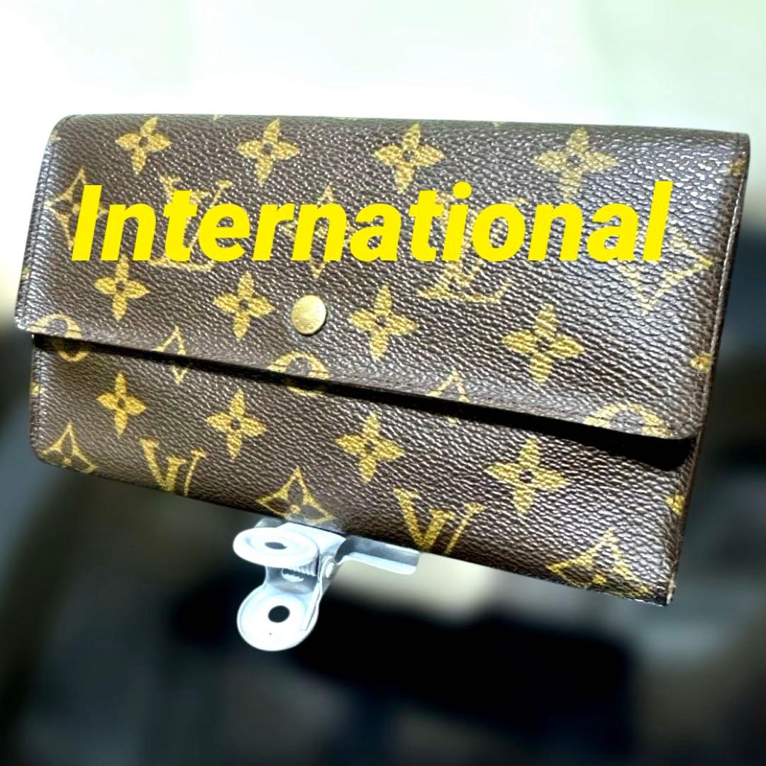 ⑥☆良品♪モノグラム 三つ折り長財布 - メルカリ