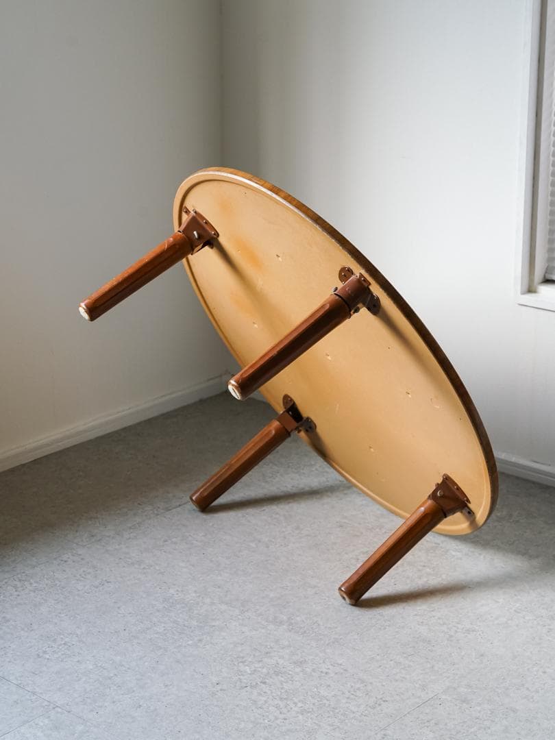 70's \"MOLPAR\" ドイツ 折りたたみテーブル 円卓 ミッドセンチュリー