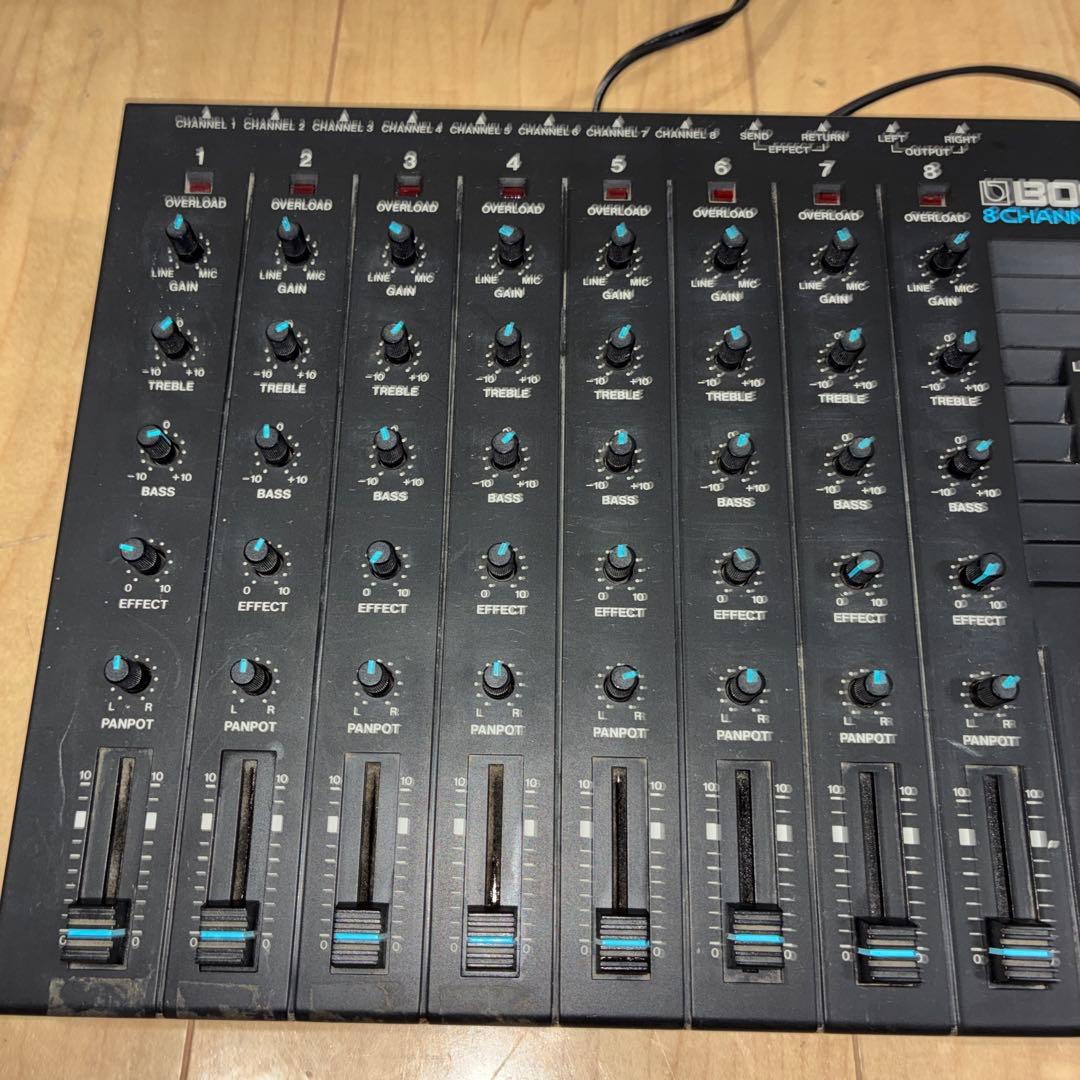 動作ok BOSS 8チャンネルステレオミキサー アナログミキサー BX-80