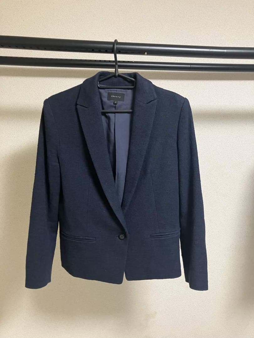 Theory セオリー テーラードジャケット 2 ネイビー 日本製 採寸あり