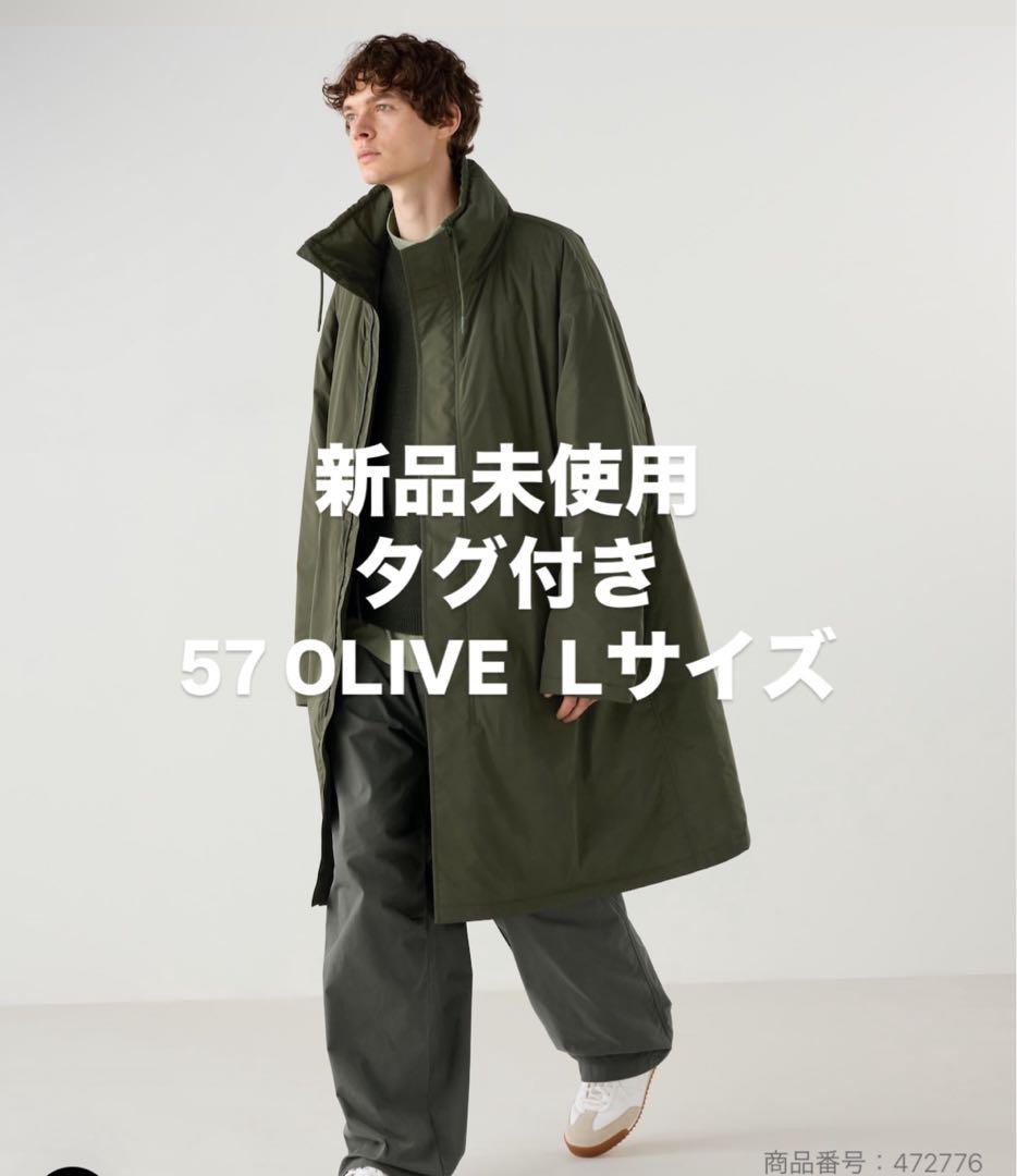 ユニクロc フーデッドコート オリーブ - メルカリ