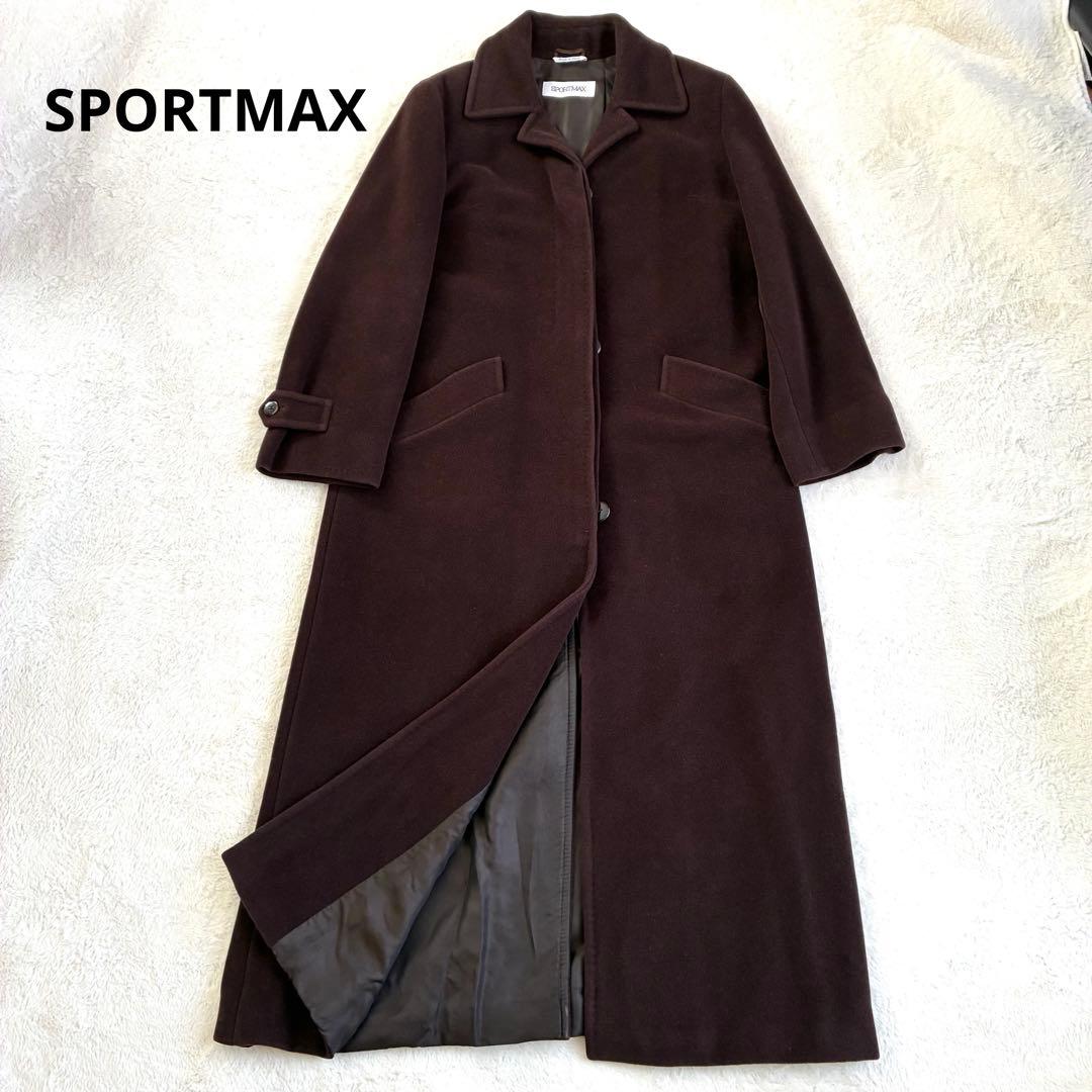 マックスマーラ マキシ丈コート 大きいサイズ カシミヤアンゴラ混 イタリア製 Max Mara（マックスマーラ） コート ボリュームカラー ダブル オーバー