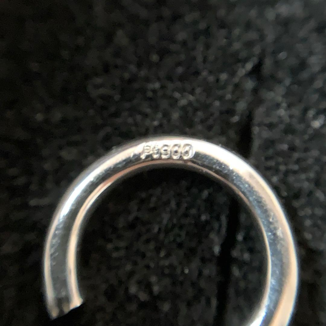 PICOLLET プラチナ セグメントリング フープ ピアス16G 6.5ｍｍ