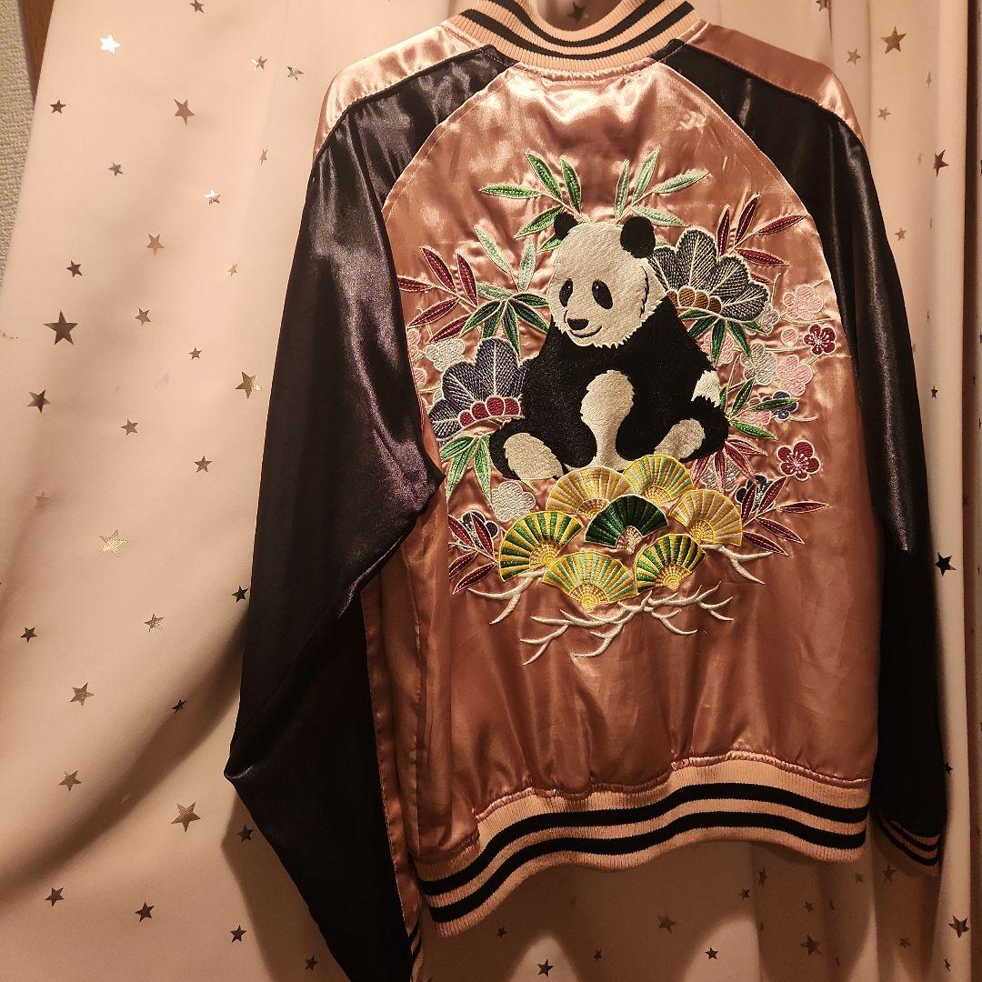 スカジャン　パンダ　ピンク　M 楽天市場】JAPANESQUE ｼﾞｬﾊﾟﾈｽｸ 和柄 スカジャン パンダ 桜 刺繍