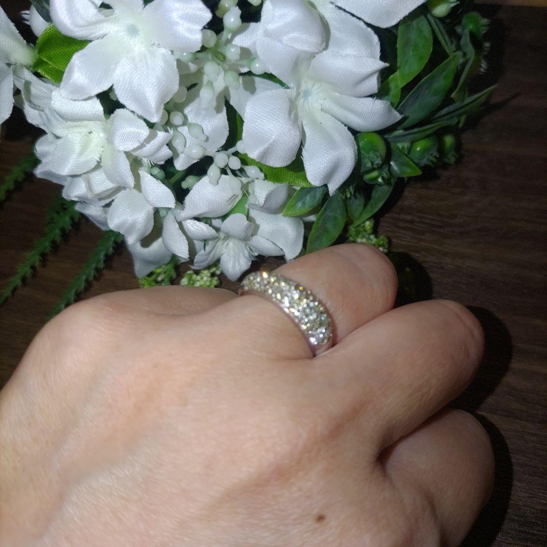 K18WG ダイヤモンド　パヴェ　リング　1.03ct