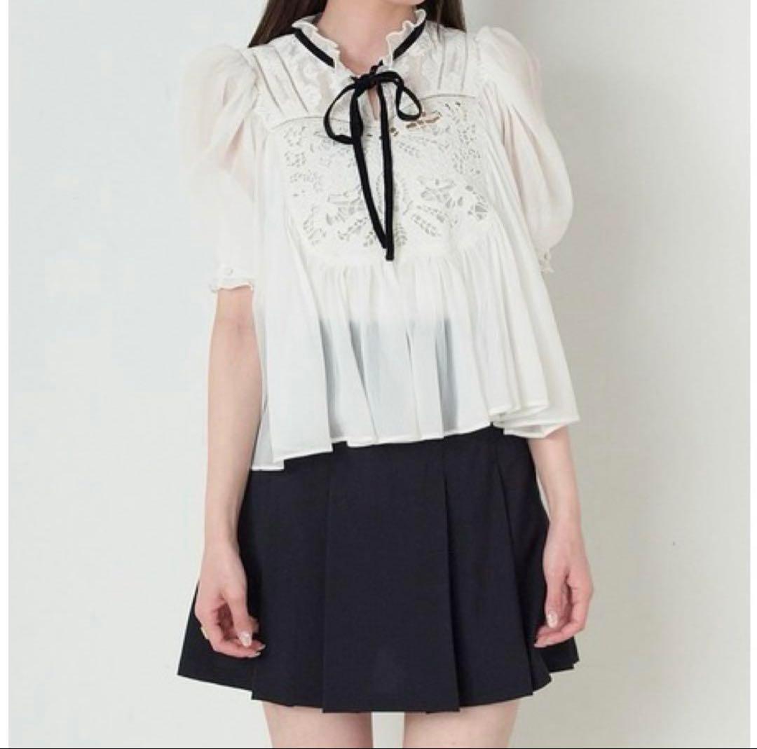 【美品】SNIDEL スナイデル エンブロイダリーブラウス MIX SNIDEL（スナイデル）の「エンブロイダリーブラウス（シャツ/ブラウス