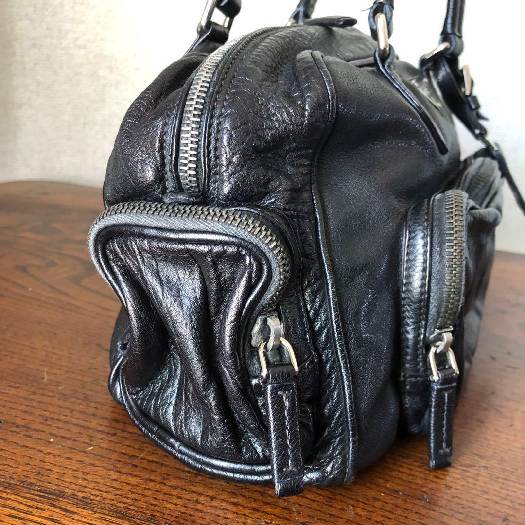 PRADA washed leather hand bag archive