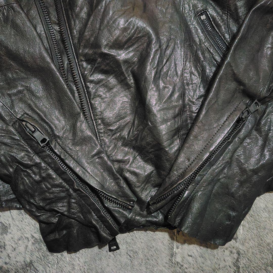 sandwich様専用 Johnny Wolf ドレープレザージャケット 変形襟 - メルカリ