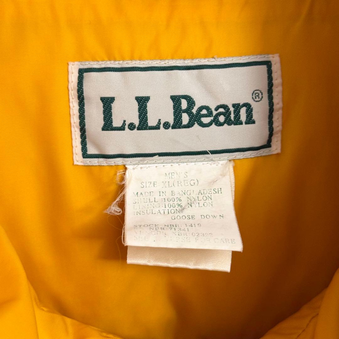 L.L.Bean エルエルビーン ダウンベスト XL(REG) イエロー