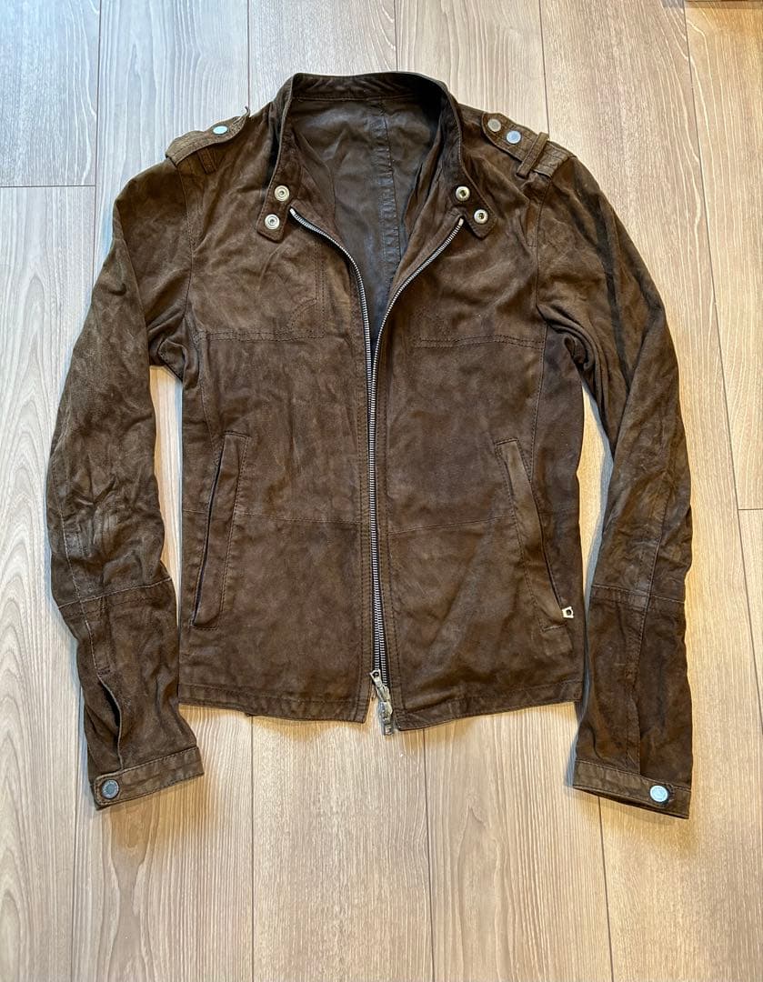 ニールバレット スエードレザーライダースジャケット イタリア製 XS