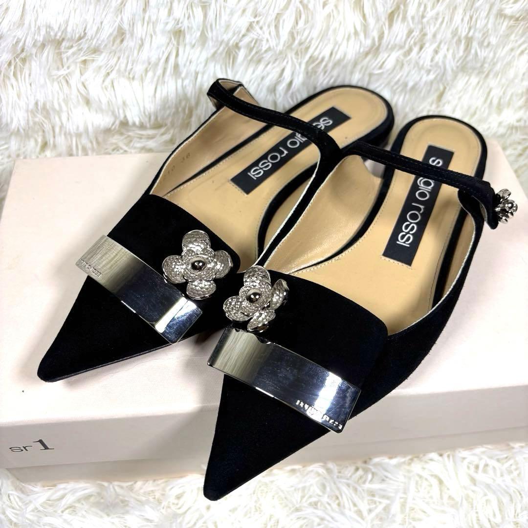 セルジオロッシ　パンプス　プレート　スエード　黒　ミュール　36 楽天市場】Sergio Rossi セルジオロッシ パンプス SR1 075 A78950