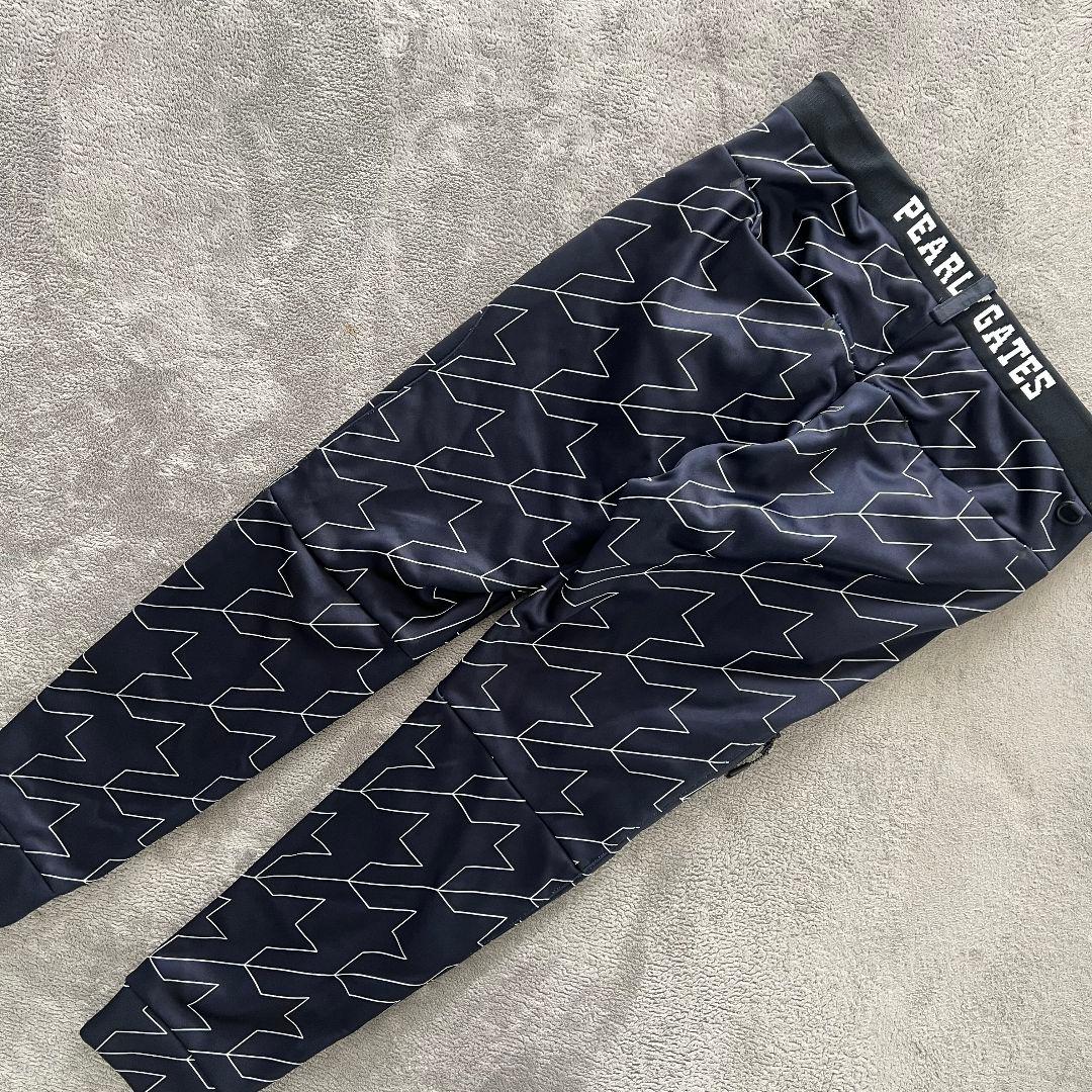 Pearly gates パーリーゲイツ 裏起毛 イージーパンツ 千鳥柄 メンズ