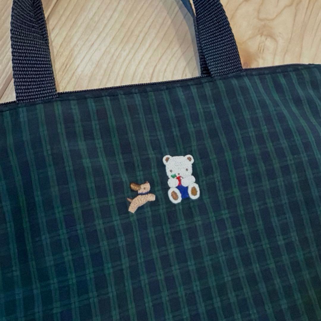 familiar ブラックウォッチ レッスンバッグとシューズケースセット