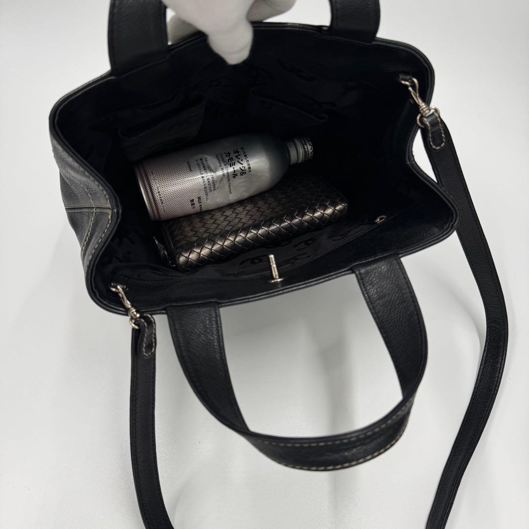 シャネル ココマーク ターンロック キャビアスキン レザー