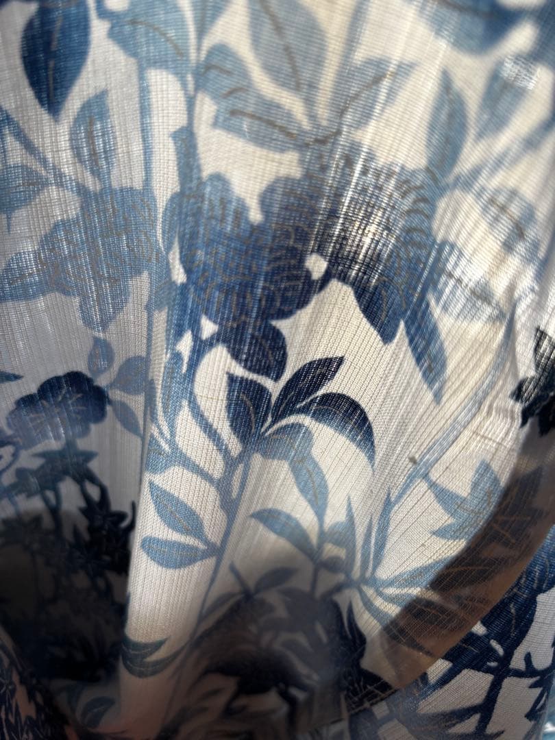 着物ユーザー必見‼️ 美品‼️綿麻浴衣 お誂え 白×藍色 - メルカリ