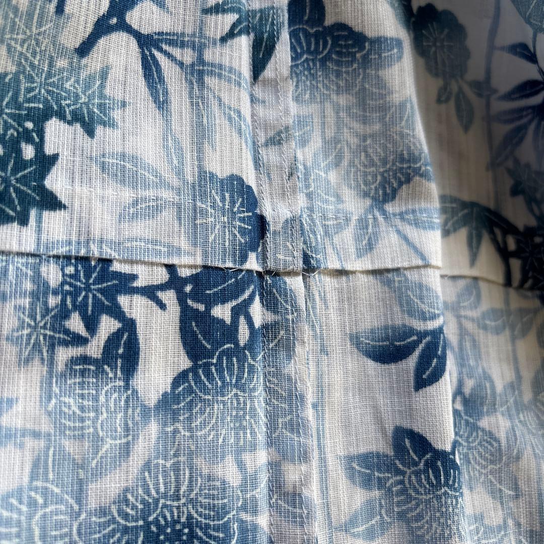 着物ユーザー必見‼️ 美品‼️綿麻浴衣 お誂え 白×藍色 - メルカリ