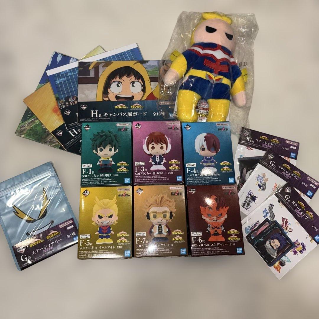 ヒロアカ 一番くじ E賞 オールマイトぬいぐるみ F賞 6点セット その他