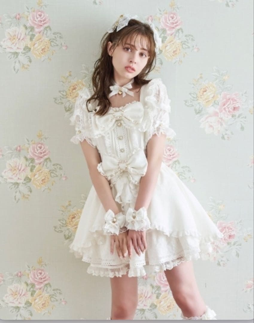 LIZLISA リズリサ フロントカシュクールBIGリボンセットアップ 量産型