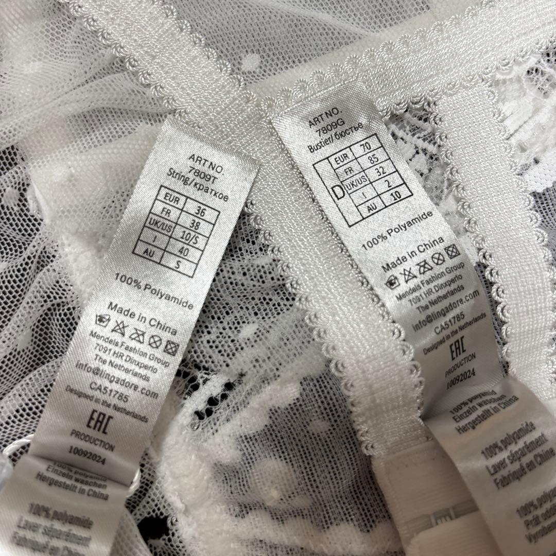 LINGADORE ビスチェ　ブラジャー　タンガ　ベビードール　総レース　ドット