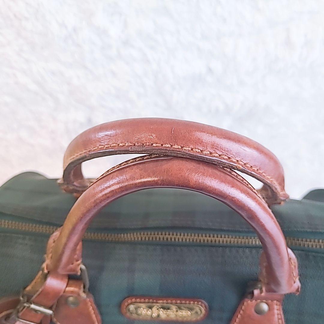 ポロラルフローレン 90s チェック柄 ボストンバッグ ヴィンテージ