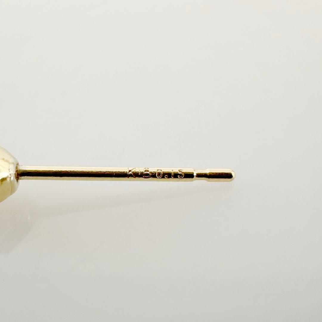 K18 天然 ダイヤ 0.15ct 片耳ピアス！黒点あり①