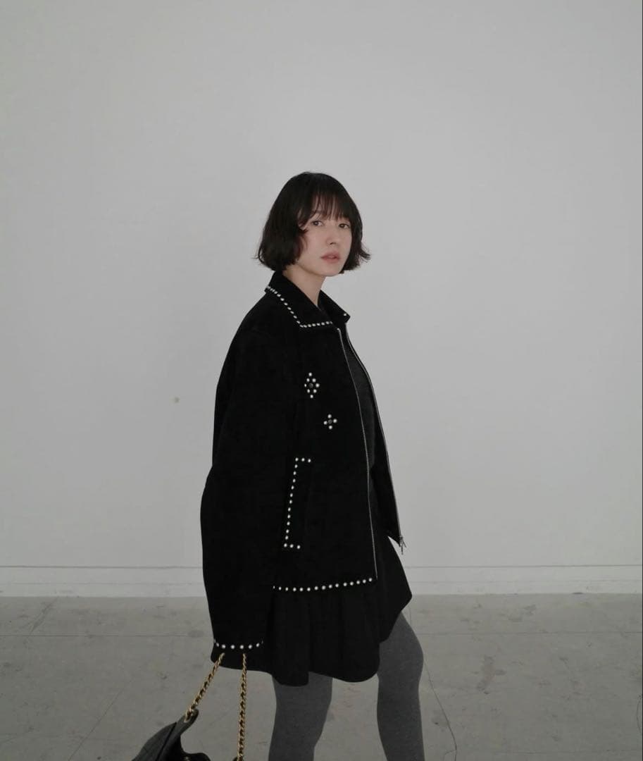 ジャケット・アウター CLANE SUEDE STUDS BLOUSON クラネ CLANE SUEDE STUDS BLOUSON （BLACK） - ファッション通販