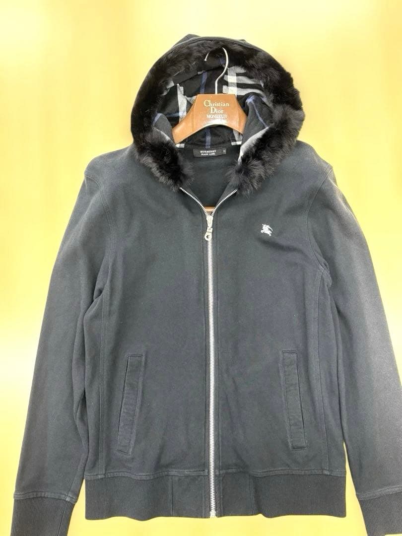 廃盤✨️バーバリーブラックレーベル リアルファー付きパーカー ノバ