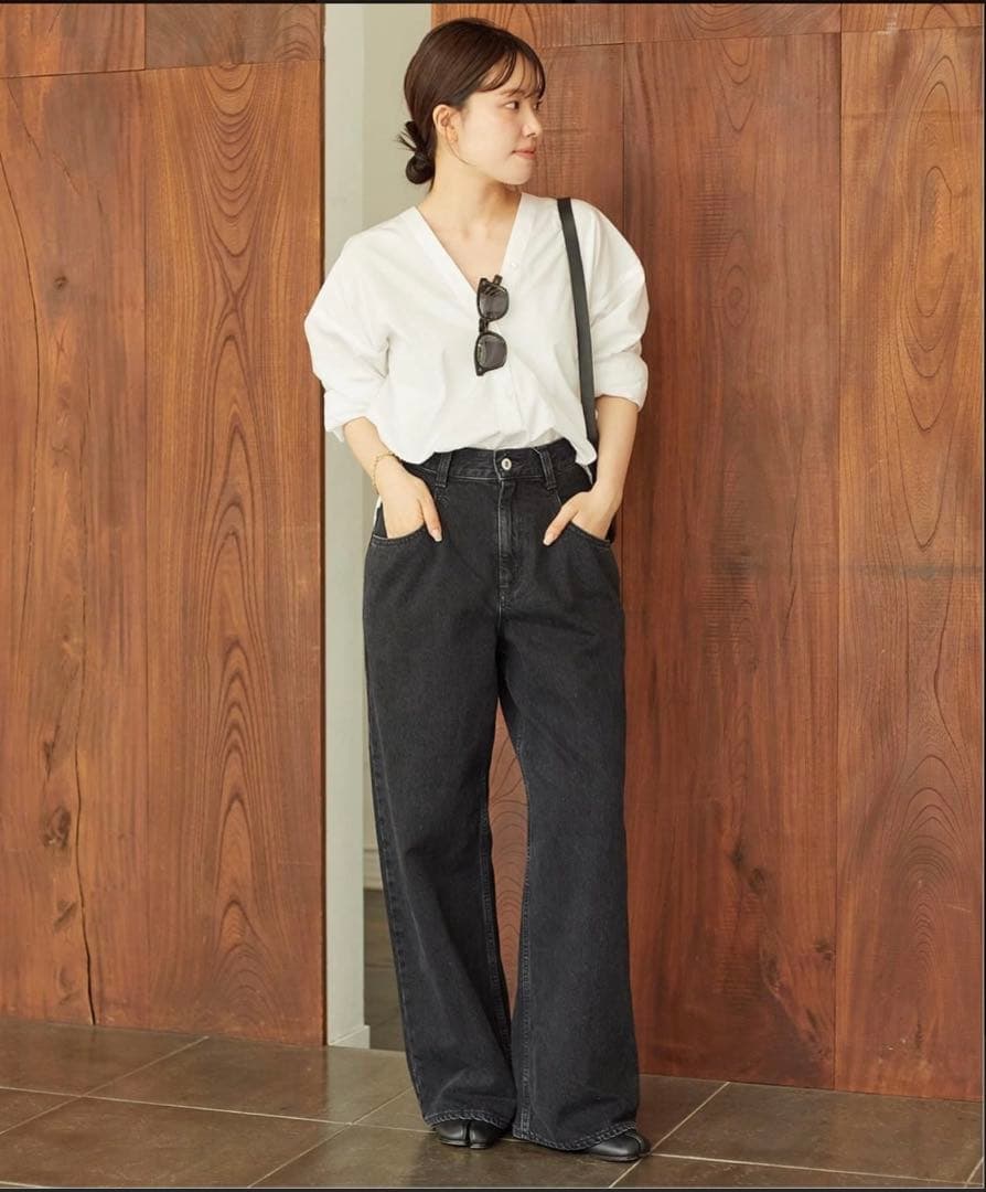 plage R'IAM WIDE デニム ブラック 34 - メルカリ