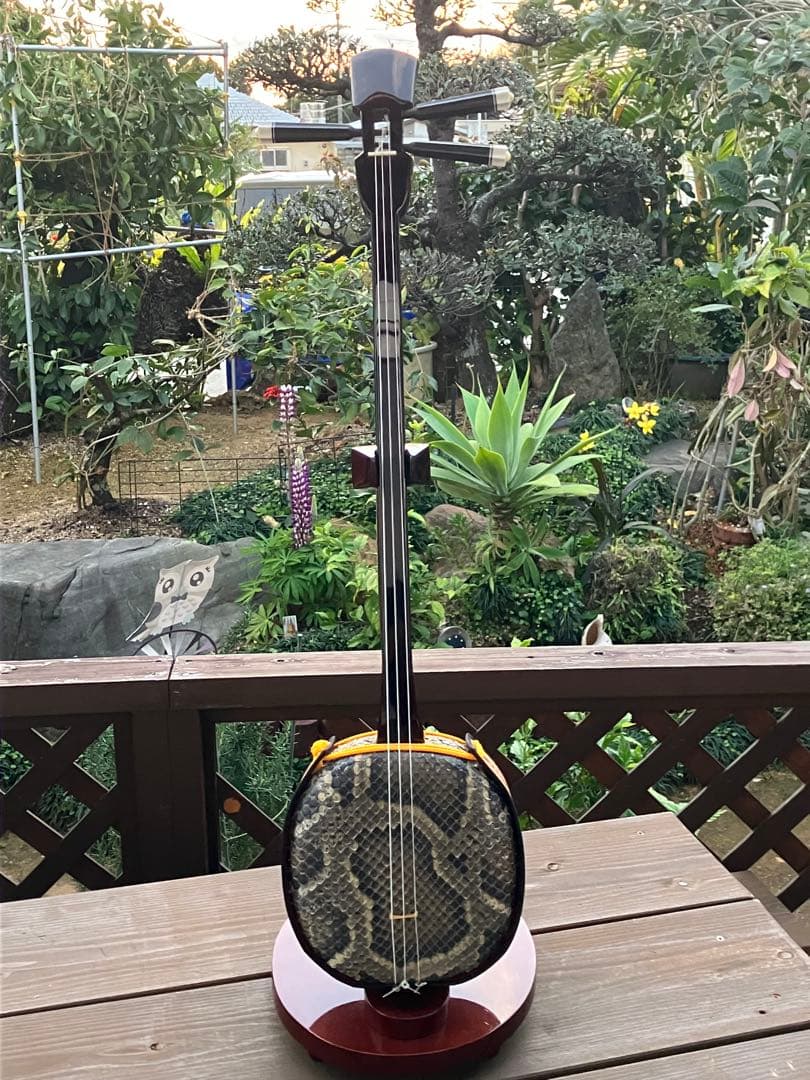 沖縄三線上質黒檀南風原型本皮一枚張りスンチ塗り期間限定出品 - メルカリ