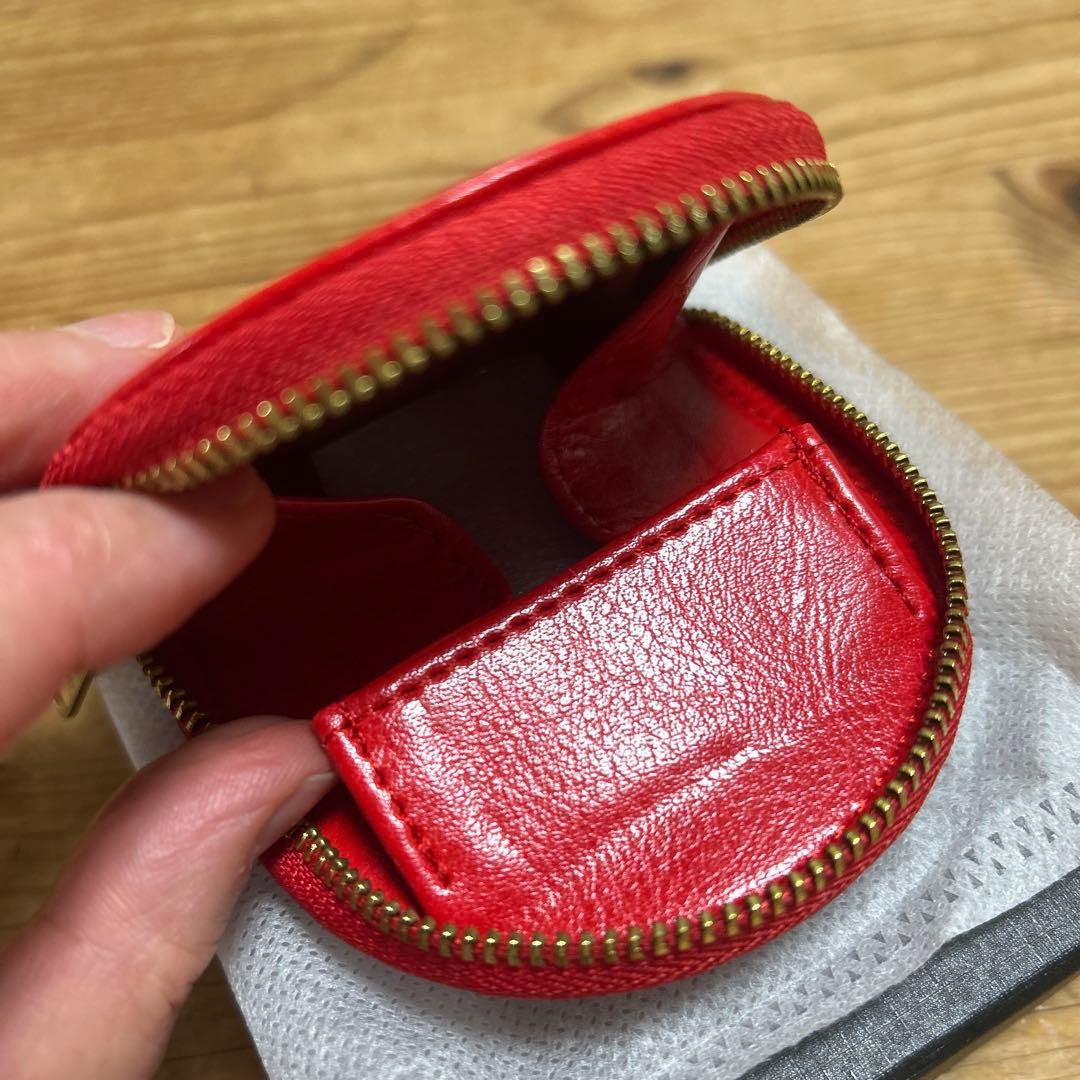 皇居財布 馬蹄形 小銭入れ コインケース 赤 - メルカリ