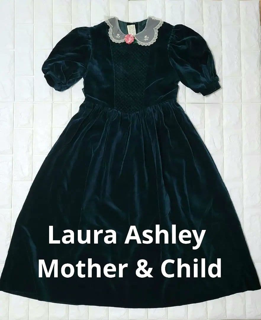 Laura Ashley Mother & Childベロアワンピース140cm LAURA ASHLEY（ローラアシュレイ） 新品同様/ローラアシュレイ ベロア
