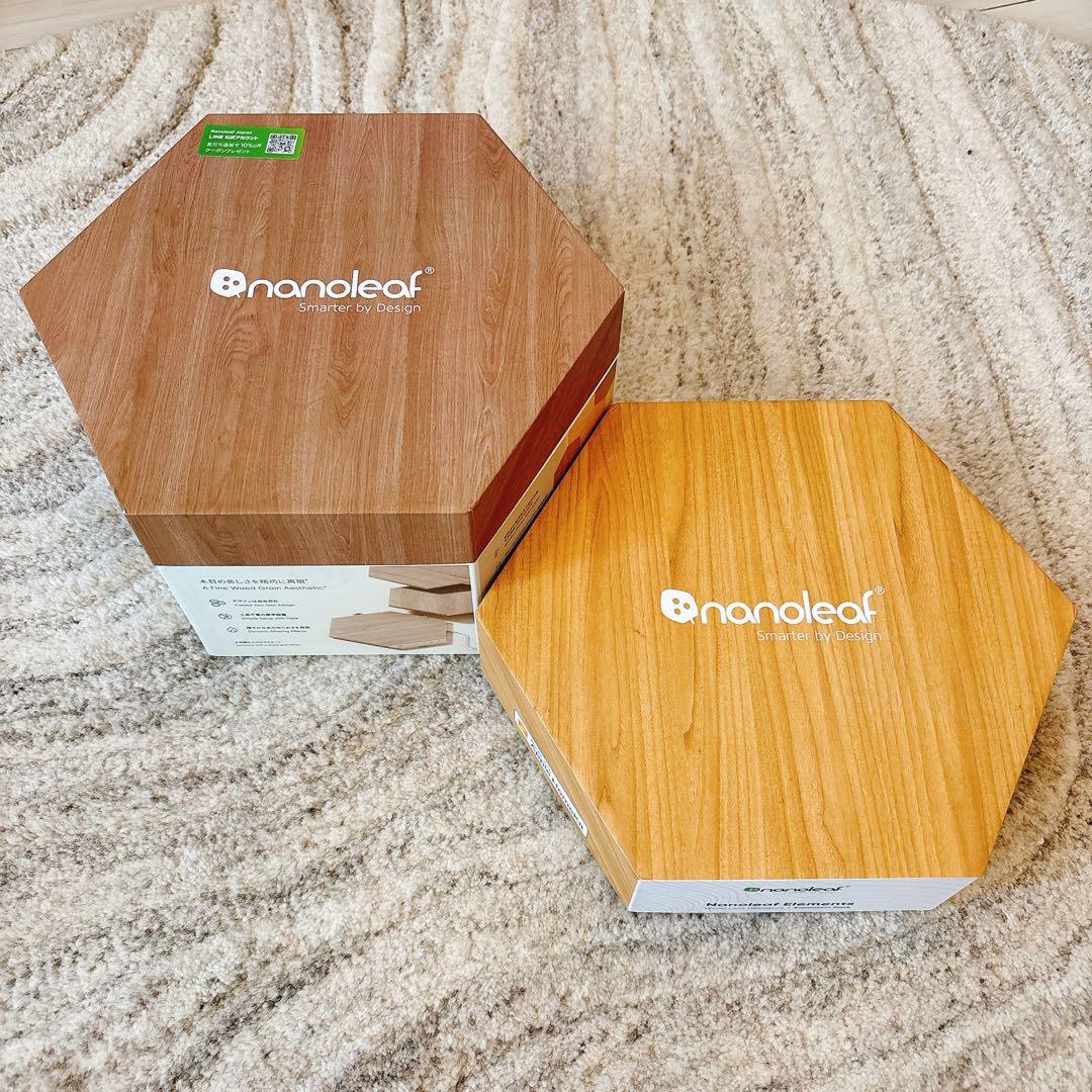 ナノリーフ Nanoleaf Elements ウッドライトパネル 10枚セット Elements Hexagons Starter Kit (7 Panels) - NL52-K-7006HB-7PK