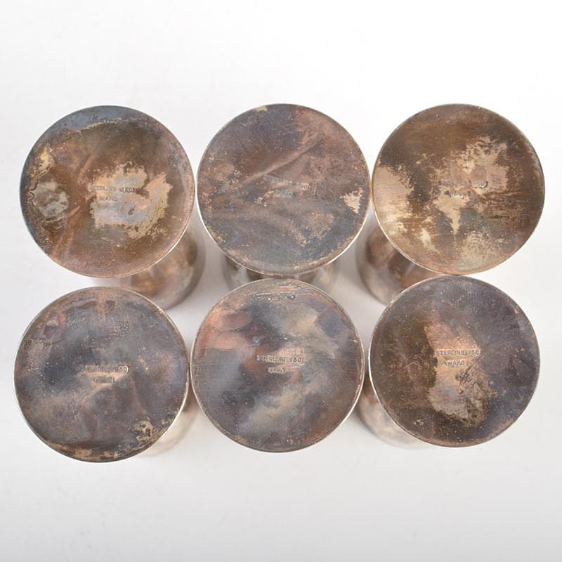 銀座和光水注トレーグラス6客銀製STERLING950約712g KR7495B - メルカリ